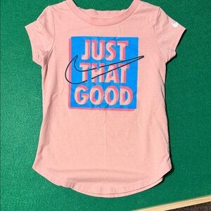 Nike Kids Pink and Blue Graphic Tee